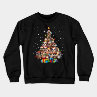 Cute Owl Christmas Tree Funny Birds Celebrate Xmas Holiday Shirt Crewneck Sweatshirt